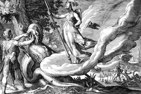 Goltzius Illustration - Cadmus Sows the Dragon's Teeth