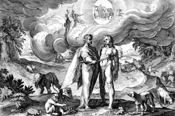 Goltzius Illustration - Prometheus Forms Man
