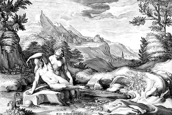 Goltzius Illustration - Salmacis and Hermaphrodite