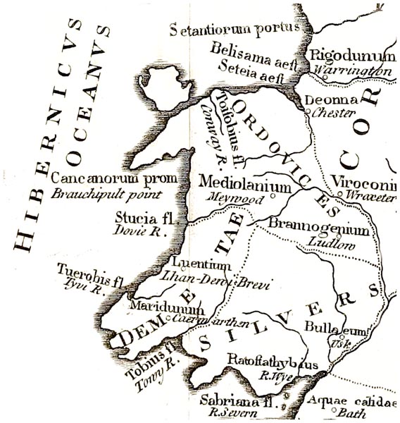 A Map of Wales According to Ptolemy's Geography Rectified