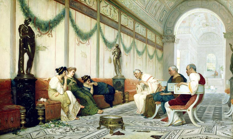 Interior of Roman Building with Figures