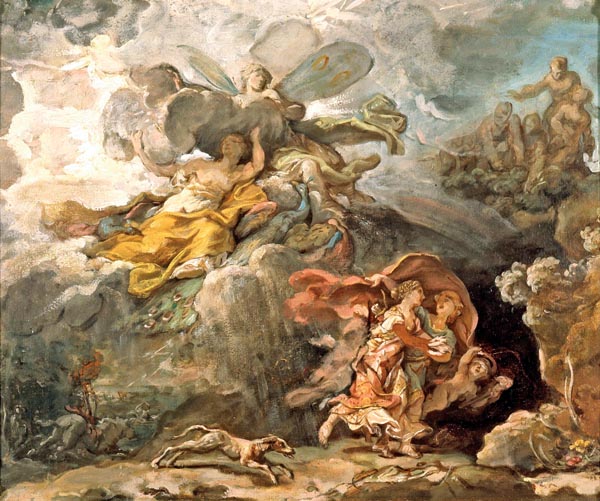 Aeneas and Dido Fleeing the Storm, Jean-Bernard Restout