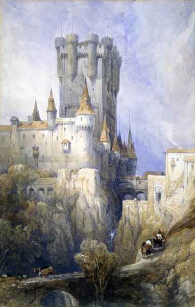 Alcazar, Segovia, Spain (1836) - David Roberts (Scottish, 1796-1864)