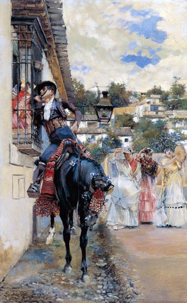 Courting Spanish Style (1883) - José García Ramos (Spanish, 1852-1912)